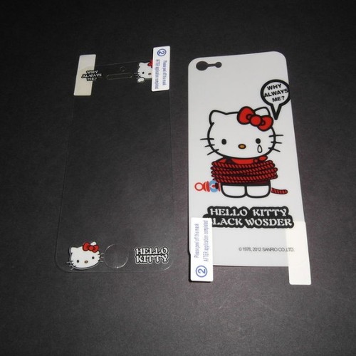 Hello Kitty Pattern Front And Back Screen Protector Cover Film For Iphone